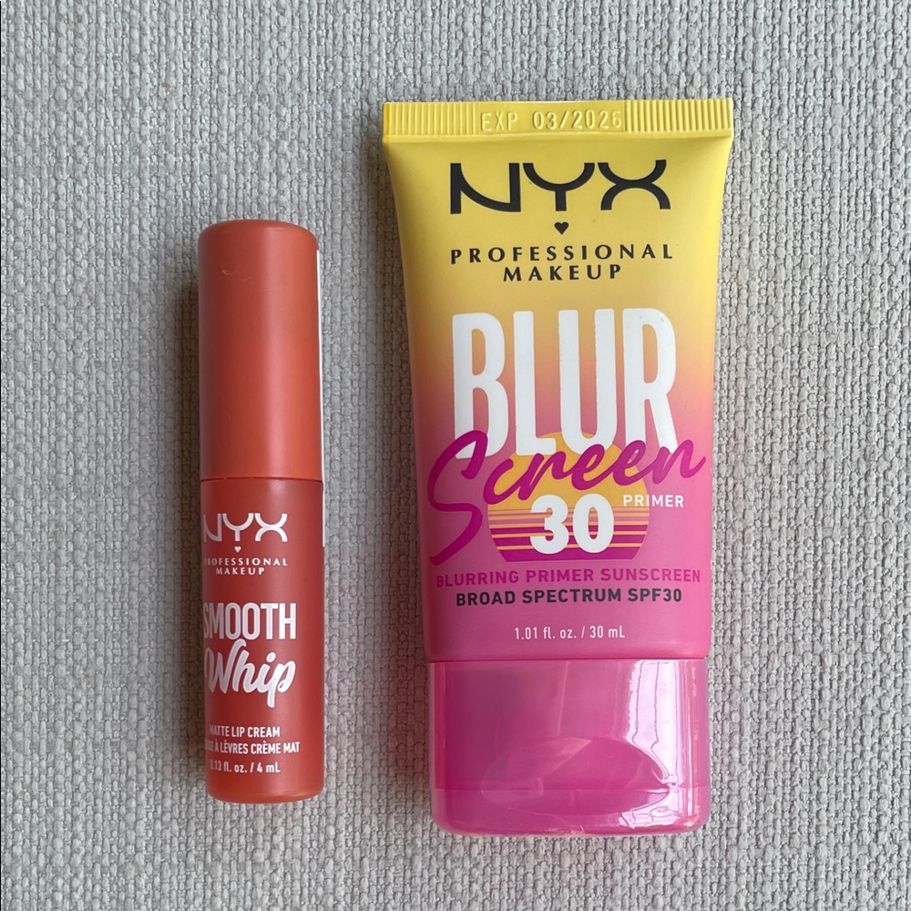 NYX Smooth Whip Lip Cream and Blur Screen Primer Set